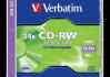 Verbatim CD-RW 80/700MB 24X extra protection jewel